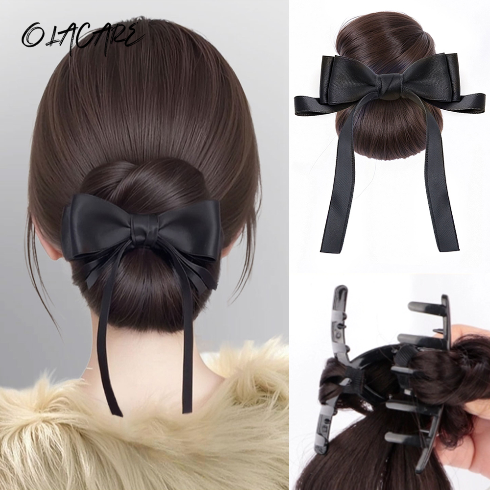 Claw Clip Messy Bun Hair Piece - กิ๊บติดผมทรงบันแบบสังเคราะห์ คลิปหนีบผมทรงบันแบบยุ่งๆ คลิปติดผมทรงบันแบบหยิกเป็นลอน ต่อผมทรงหางม้าแบบคลิป
