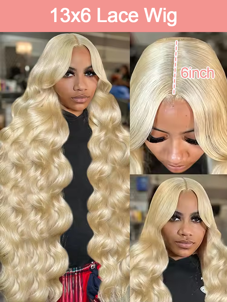 วิกผมแท้ลูกไม้ด้านหน้า HD ขนาด - 613 Blonde Body Wave Lace Front Wig บทวิจารณ์และราคา
