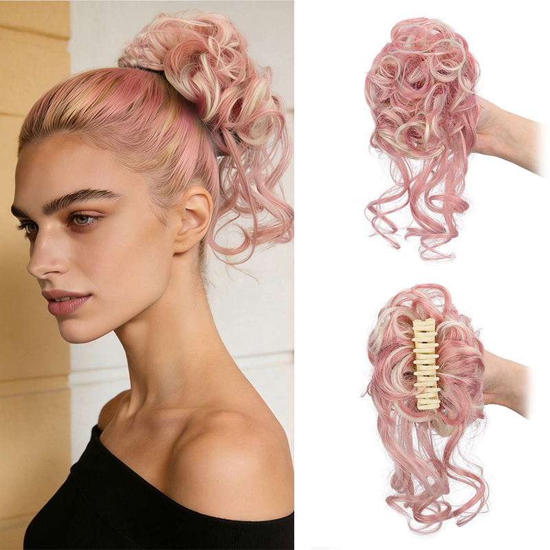 กิ๊บหนีบผมทรงบันแบบยุ่งๆ ผมสัง - Claw Clip Messy Bun Hair Piece บทวิจารณ์และราคา