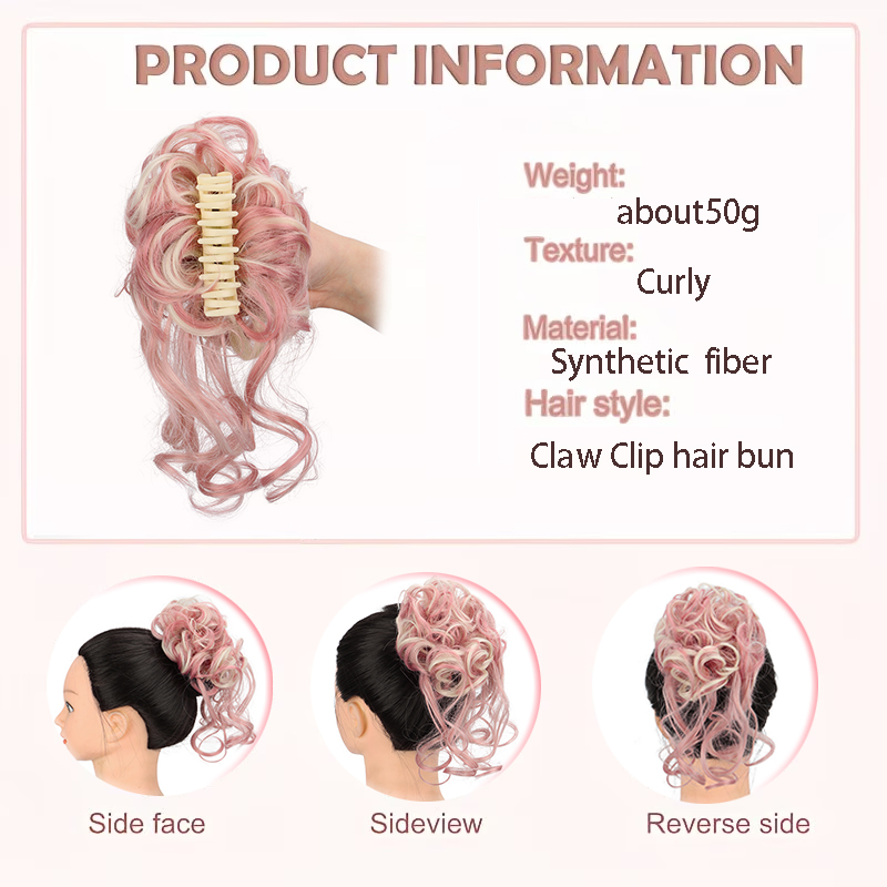 กิ๊บหนีบผมทรงบันแบบยุ่งๆ ผมสัง - Claw Clip Messy Bun Hair Piece บทวิจารณ์และราคา