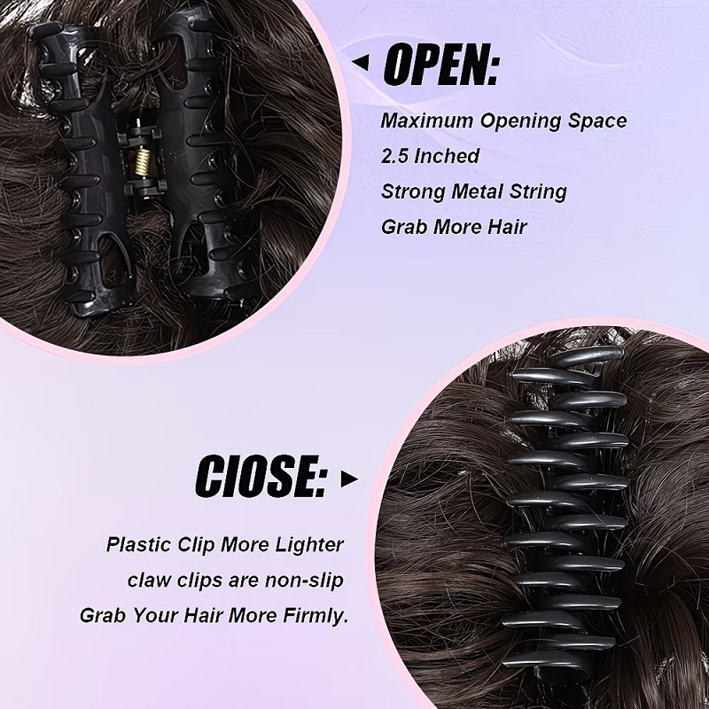 กิ๊บหนีบผมทรงบันแบบยุ่งๆ ผมสัง - Claw Clip Messy Bun Hair Piece บทวิจารณ์และราคา