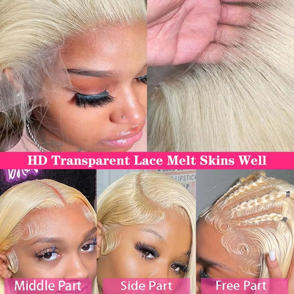 วิกผมลอนคลื่นสีบลอนด์ 613 ขนาด - 613 Blonde Body Wave Lace Front Wig บทวิจารณ์และราคา