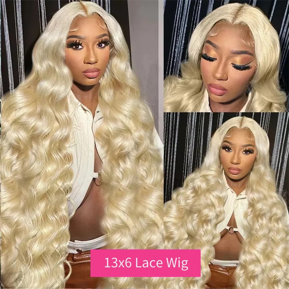 วิกผมลอนคลื่นสีบลอนด์ 613 ขนาด - 613 Blonde Body Wave Lace Front Wig บทวิจารณ์และราคา
