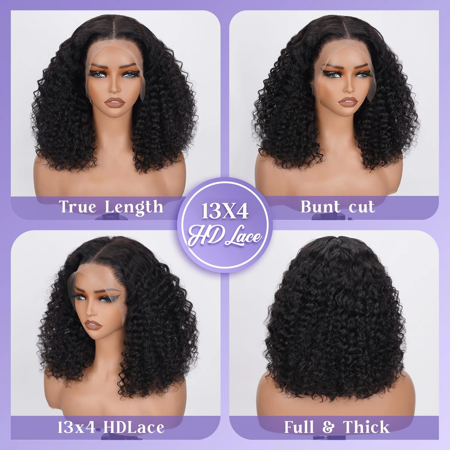 วิกผมลูกไม้ด้านหน้า 13x4 ทรงบ๊ - Glueless Wear And Go Human Hair Wig บทวิจารณ์และราคา