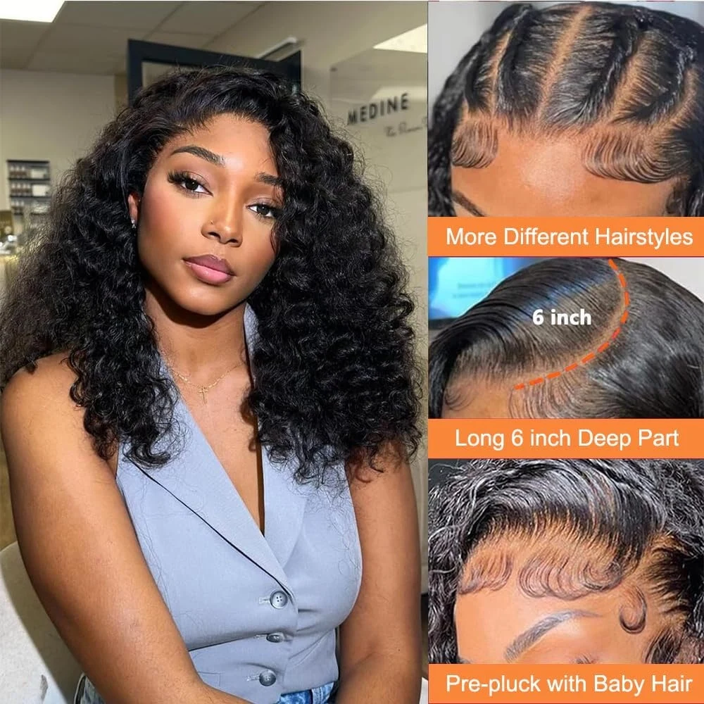 วิกผมลูกไม้ด้านหน้า 13x4 ทรงบ๊ - Glueless Wear And Go Human Hair Wig บทวิจารณ์และราคา