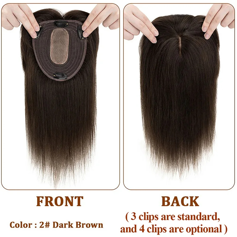 ฐานผ้าไหมผู้หญิง Topper คลิปใน - Seamless Clip In Hair Extensions Human Hair บทวิจารณ์และราคา