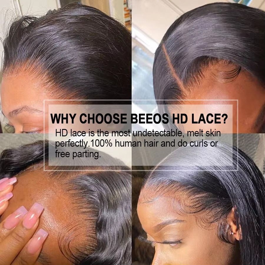 วิกผมมนุษย์แบบลูกไม้โปร่งใส HD - Hd Lace Frontal Wig Human Hair Pre Plucked บทวิจารณ์และราคา
