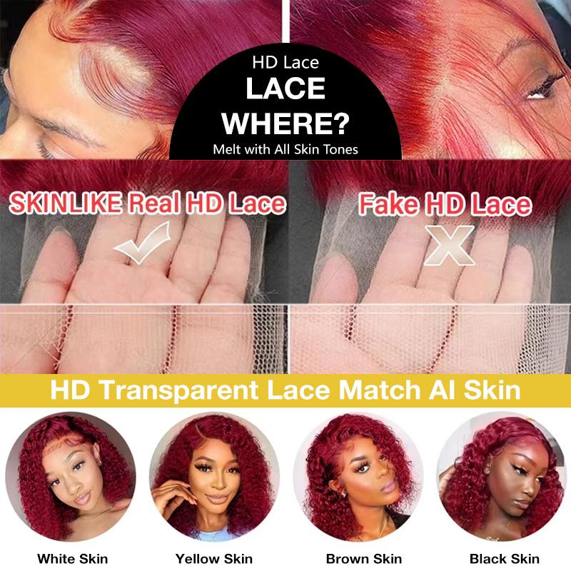 วิกผมลูกไม้ด้านหน้า 99j ลอนคลื - Human Hair Wigs บทวิจารณ์และราคา