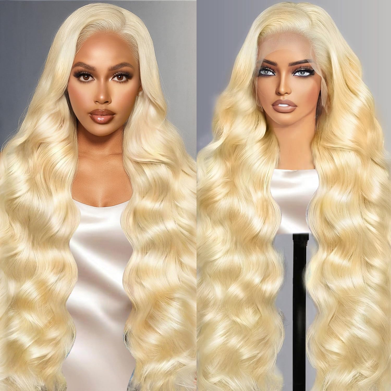 วิกผมหน้าผากลูกไม้แบบ 13x4 ผมแ - 613 Blonde Body Wave Lace Front Wig บทวิจารณ์และราคา