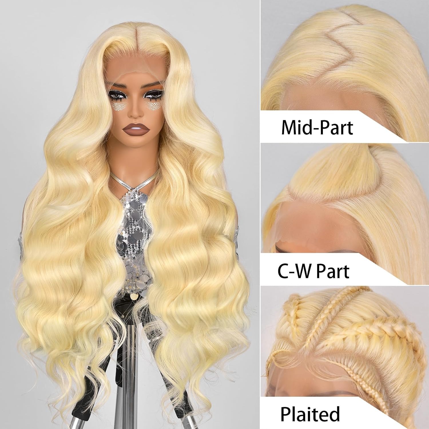 วิกผมหน้าผากลูกไม้แบบ 13x4 ผมแ - 613 Blonde Body Wave Lace Front Wig บทวิจารณ์และราคา