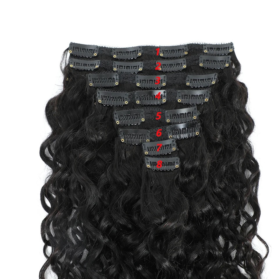 ต่อผมแบบคลิปหนีบ 8-24 นิ้ว แบบ - Seamless Clip In Hair Extensions Human Hair บทวิจารณ์และราคา