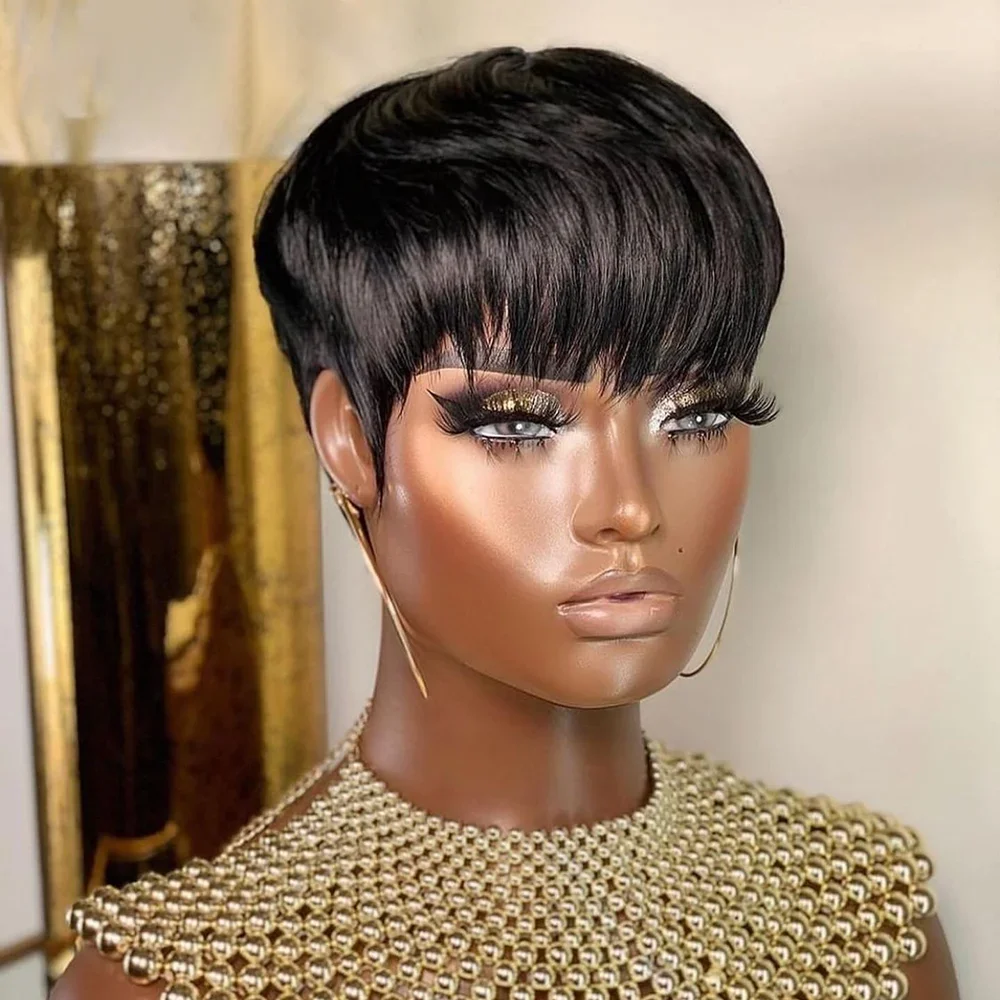 วิกผมแท้สั้น ทรงพิกซี่ ผมตรง ว - Short Pixie Cut Wig Human Hair Cheap บทวิจารณ์และราคา