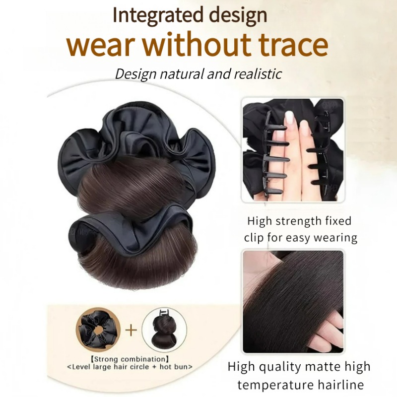 ที่คาดผมแบบใหม่ ทำจากผ้าซาตินส - Claw Clip Messy Bun Hair Piece บทวิจารณ์และราคา