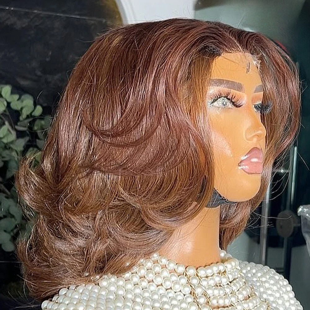 วิกผมลูกไม้สังเคราะห์ BOb Brow - Pre Parted 13X4 Lace Front Bob Wig บทวิจารณ์และราคา