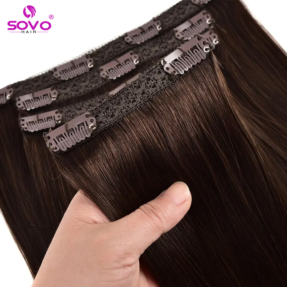 คลิปต่อผมมนุษย์จริง 100% Remy  - Seamless Clip In Hair Extensions Human Hair บทวิจารณ์และราคา