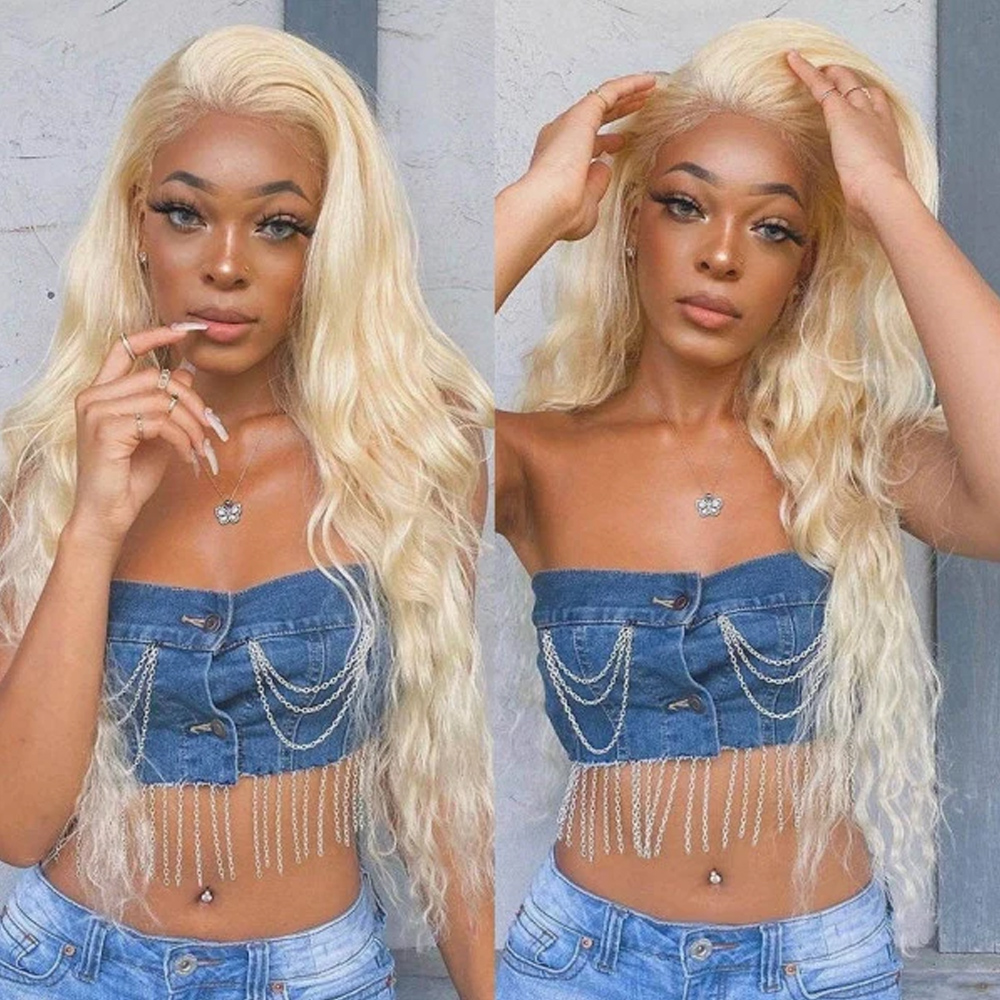 วิกผมลูกไม้ HD 360 แบบไร้รอยต่ - 613 Blonde Body Wave Lace Front Wig บทวิจารณ์และราคา