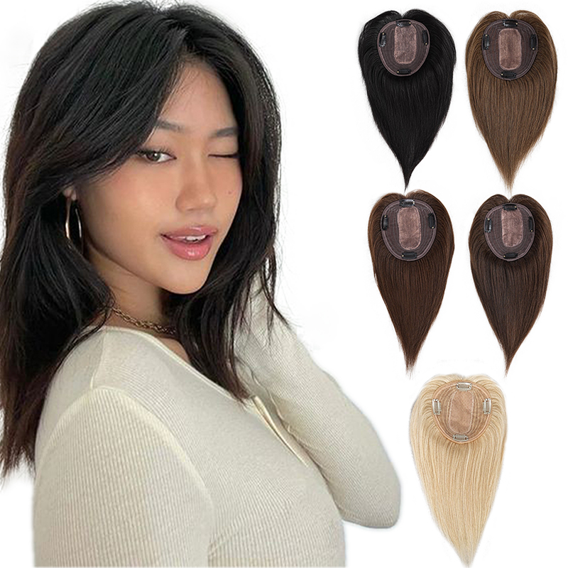 10 นิ้ว 100% ผมมนุษย์ 13X12 ซม - Seamless Clip In Hair Extensions Human Hair บทวิจารณ์และราคา
